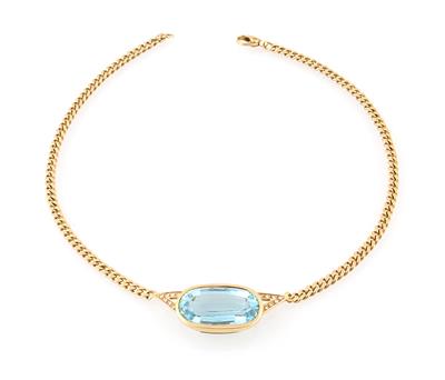 Aquamarincollier - Exkluzivní diamanty a drahokamy