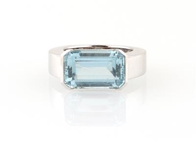 Aquamarinring ca. 5,40 ct - Exclusive diamonds and gems