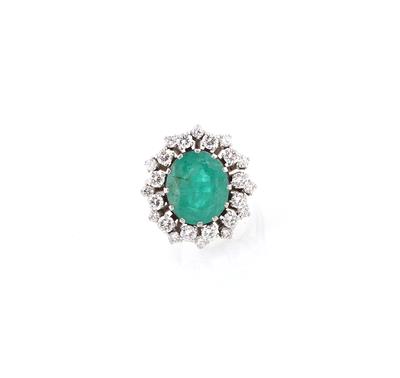 Brillant Smaragd Ring - Exkluzivní diamanty a drahokamy
