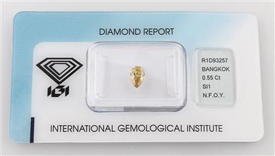 Loser Diamant 0,55 ct Natural Fancy Orange Yellow - Exklusive Diamanten und Farbsteine