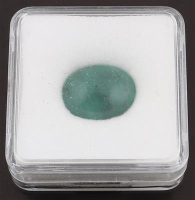 Loser Smaragd im Cabochonschliff 9,90 ct - Exkluzivní diamanty a drahokamy