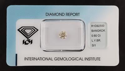 Loser Light yellowish brown Brillant 0,60 ct - Diamanti e pietre preziose esclusivi