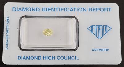 Natural Fancy Yellow Diamant im Ovalschliff 0,54 ct - Exkluzivní diamanty a drahokamy