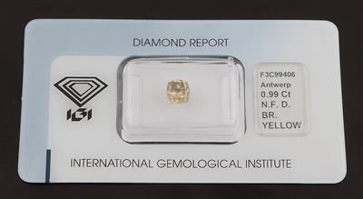 Loser Natural Fancy Deep Brown Yellow Diamant 0,99 ct - Exkluzivní diamanty a drahokamy