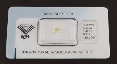 Loser Natural Fancy Intense Yellow Diamant 0,45 ct - Diamanti e pietre preziose esclusivi