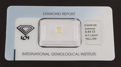 Loser Natural Fancy Light Yellow Diamant 0,64 ct - Exclusive diamonds and gems