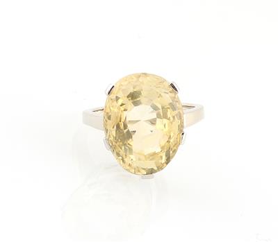 Ring mit unbehandeltem gelben Saphir ca. 16 ct - Exclusive diamonds and gems