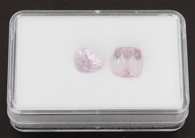 2 Lose Kunzite zus. 9,45 ct - Exklusive Diamanten und Farbsteine