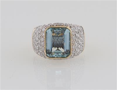 Brillant Aquamarinring - Exclusive diamonds and gems