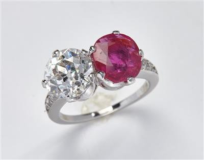 Brillant Rubinring - Exklusive Diamanten und Farbsteine