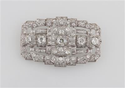 Diamantbrosche zus. ca. 10 ct - Exclusive diamonds and gems