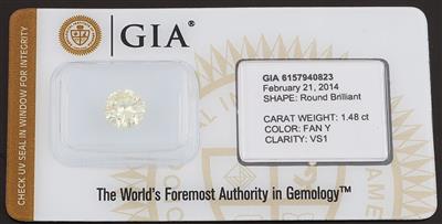 Loser Natural Fancy Yellow Brillant 1,48 ct - Diamanti e pietre preziose esclusivi