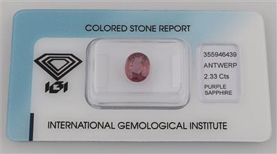 Loser unbehandelter Pinkish Purple Saphir 2,33 ct - Exclusive diamonds and gems