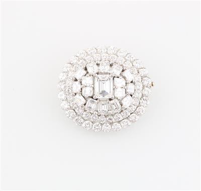 Diamantbrosche zus. ca. 9,60 ct - Diamonds Only