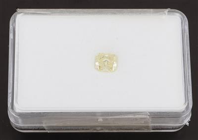Loser Fancy Yellow Natural Color Diamant im Rectangularschliff 1,57 ct - Diamonds Only