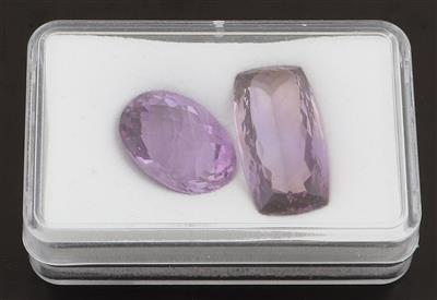 2 lose Amethyste zus. 37,9 ct - Exclusive diamonds and gems