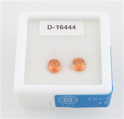 2 lose Spessartin Granate zus. 1,92 ct - Exklusive Farbsteine