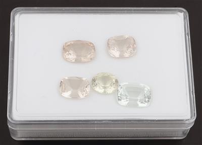 5 lose Berylle zus. 38,29 ct - Exclusive diamonds and gems