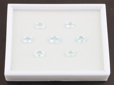 7 lose Aquamarine zus.11,45 ct - Diamanti e pietre preziose esclusivi