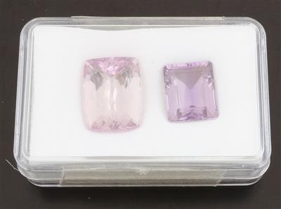 Loser Kunzit 19,50 ct, loser Amethyst 9,10 ct - Exclusive diamonds and gems