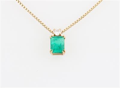 Smaragd Brillantcollier - Diamanti e pietre preziose esclusivi