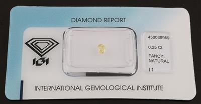 Natural Fancy Yellow Brillant 0,25 ct p1 - Diamonds Only