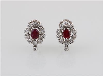 Brillant Rubin Ohrclips - Diamanti e pietre preziose esclusivi