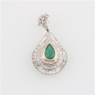Diamant Smaragd Anhänger - Exclusive diamonds and gems