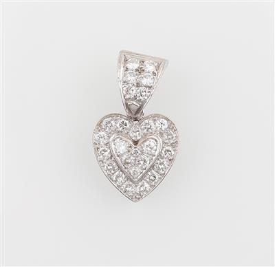 Brillantanhänger Herz zus. ca. 2 ct - Diamonds Only