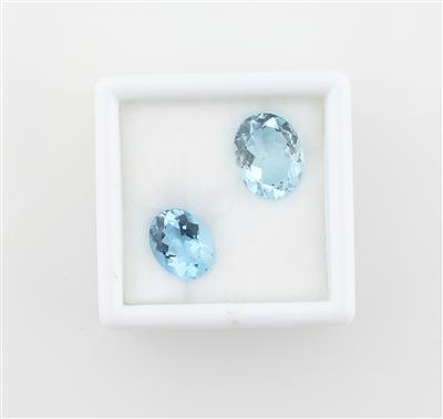 2 lose Aquamarine zus. 8,39 ct - Exclusive diamonds and gems