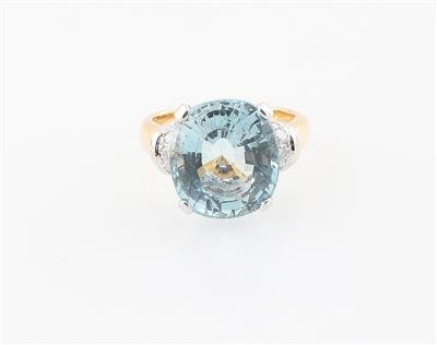 Aquamarinring ca. 11,20 ct - Exkluzivní diamanty a drahokamy