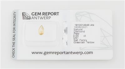 Loser Fancy Greenish Yellow Diamant ca. 0,54 ct - Diamonds Only