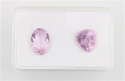 2 lose Kunzite zus. 17,30 ct - Exclusive diamonds and gems