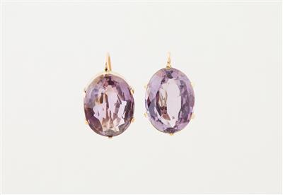 Amethyst Ohrgehänge zus. ca. 17 ct - Exklusive Farbsteine