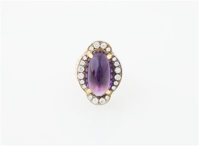 Brillant Amethystring - Exklusive Farbsteine