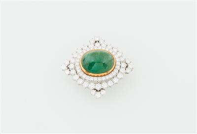 Brillant Smaragdbrosche - Exclusive diamonds and gems