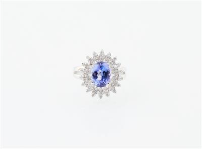 Brillant Tansanit Ring - Exclusive diamonds and gems