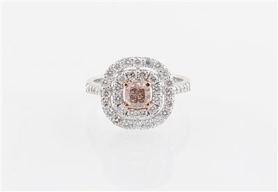 Natural Fancy Pinkish Brown Diamantring 0,80 ct - Diamonds Only