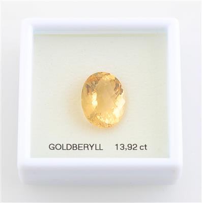 Loser Goldberyll 13,92 ct - Exklusive Farbsteine