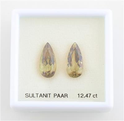 Zwei lose Sultanite (Diaspor)12,47 ct - Gioielli scelti