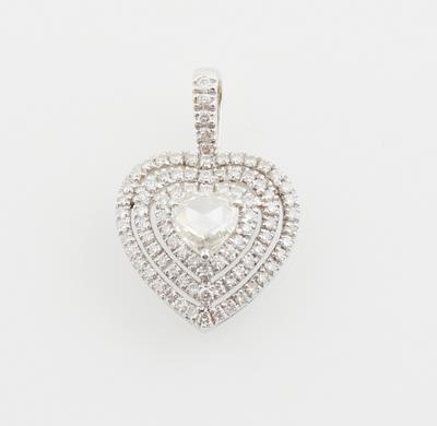 Diamant Herzanhänger zus. ca. 1,20 ct - Diamonds Only