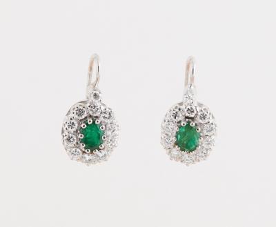 Brillant Smaragd Ohrringe - Exclusive diamonds and gems