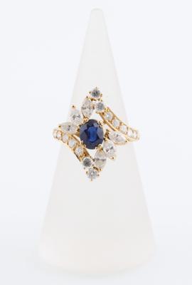 Diamant Saphir Ring - Diamanti e pietre preziose esclusivi