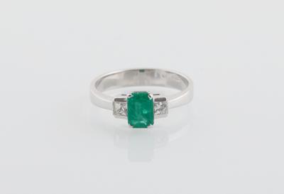 Diamant Smaragd Ring - Exklusive Farbsteine