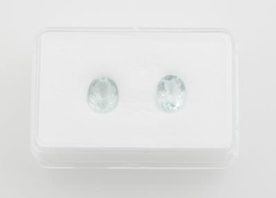 Zwei lose Aquamarine 6,05 ct - Exklusive Farbsteine