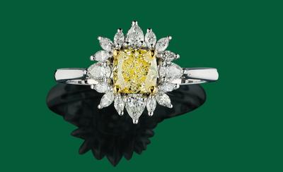 Natural Fancy Yellow Diamant Ring 1,02 ct - Diamonds Only