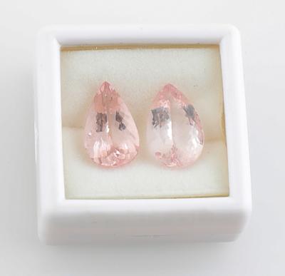 2 lose Morganite zus.11,75 ct - Exquisite jewellery