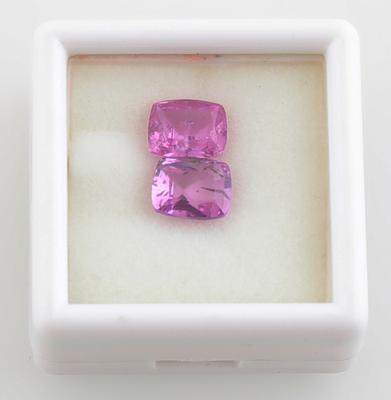 2 lose rosa Saphire zus. 2,89 ct - Exkluzivní šperky