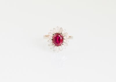 Diamant Rubinring - Exklusive Farbsteine