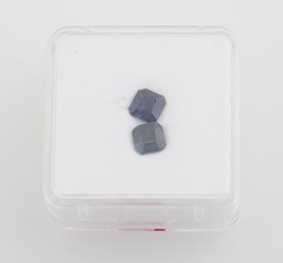 2 lose Turmaline (Indigolithe) zus. 2,16 ct - Exklusive Farbsteine